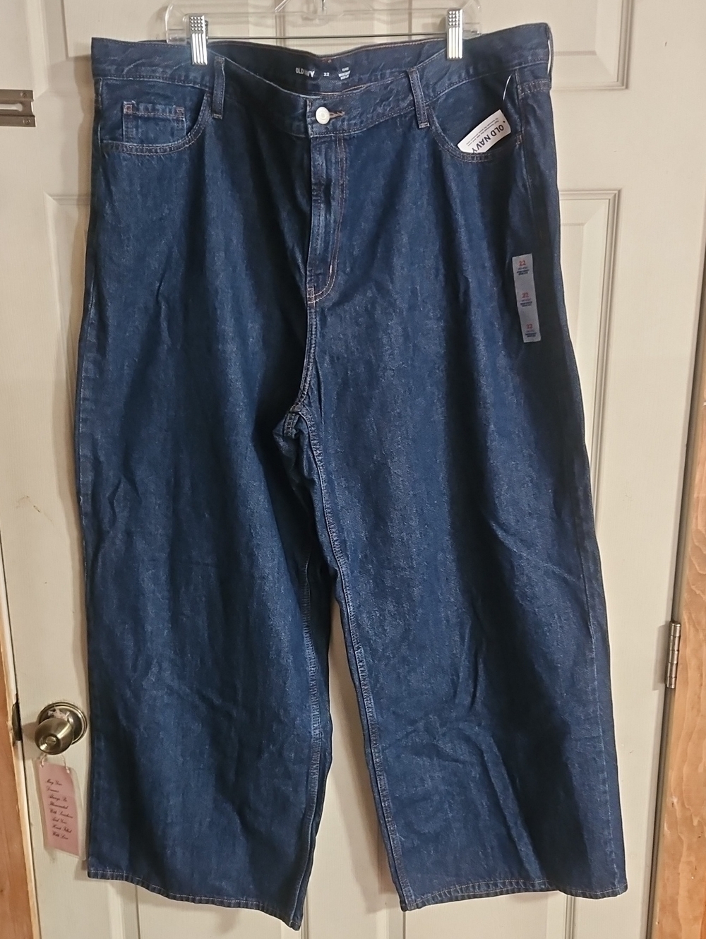 OLD NAVY MID RISE WOW BAGGY WIDE LEG JEANS: NEW WITH TAGS: SIZE 22